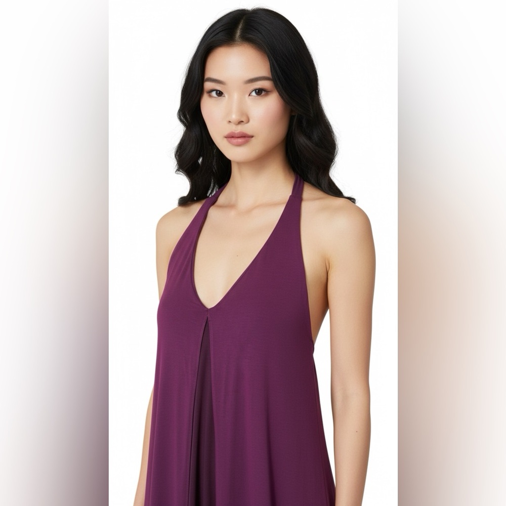NWT Soma Deep Purple Halter dress